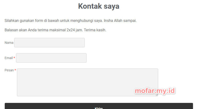 Cara Mudah Membuat Halaman Contact Us di Blogspot